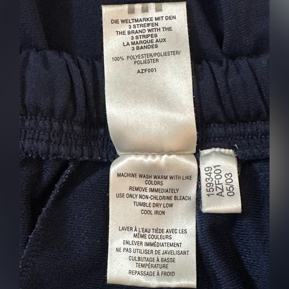 Adidas Women’s Navy With White Stripes Athletic Pants, Size L - Picture 9 of 11
